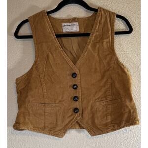 Women's Tan Corduroy Vest